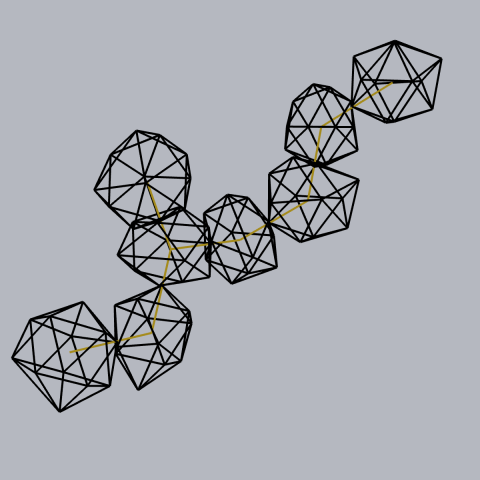 Xenon-128, icosahedron structure